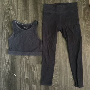 Aerie Navy Ribbed Workout Set